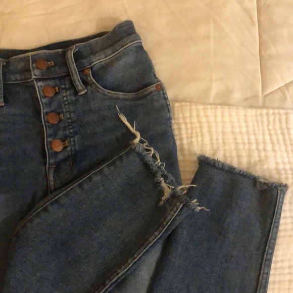 Madewell 10in high rise skinny jeans button front - Picture 1 of 5